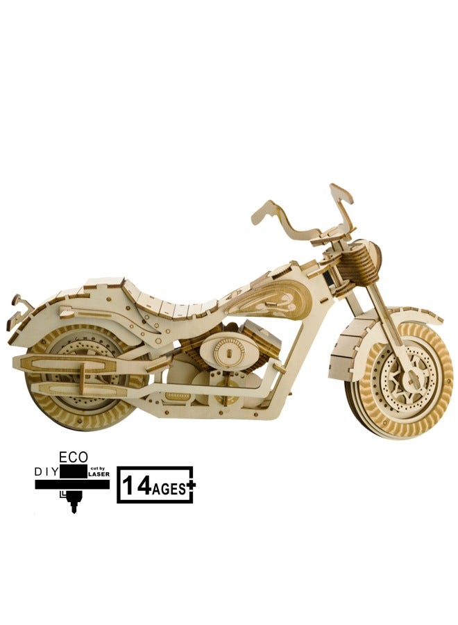 Xinlian Direct Lightning Harley 3D Three-dimensional Puzzle Puzzle Board DIY Handmade Boys Toys-Color:XB-G004 Dianba Harley Color Boxed - Image 1